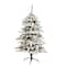 4ft. Pre-Lit Flocked Livingston Fir Pinecones Artificial Christmas Tree with Clear Warm LED Lights